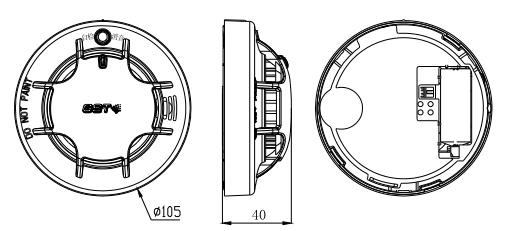 海灣JTY-GF-GSTN900-NB 獨(dú)立式光電感煙火災(zāi)探測報(bào)警器結(jié)構(gòu)示意圖